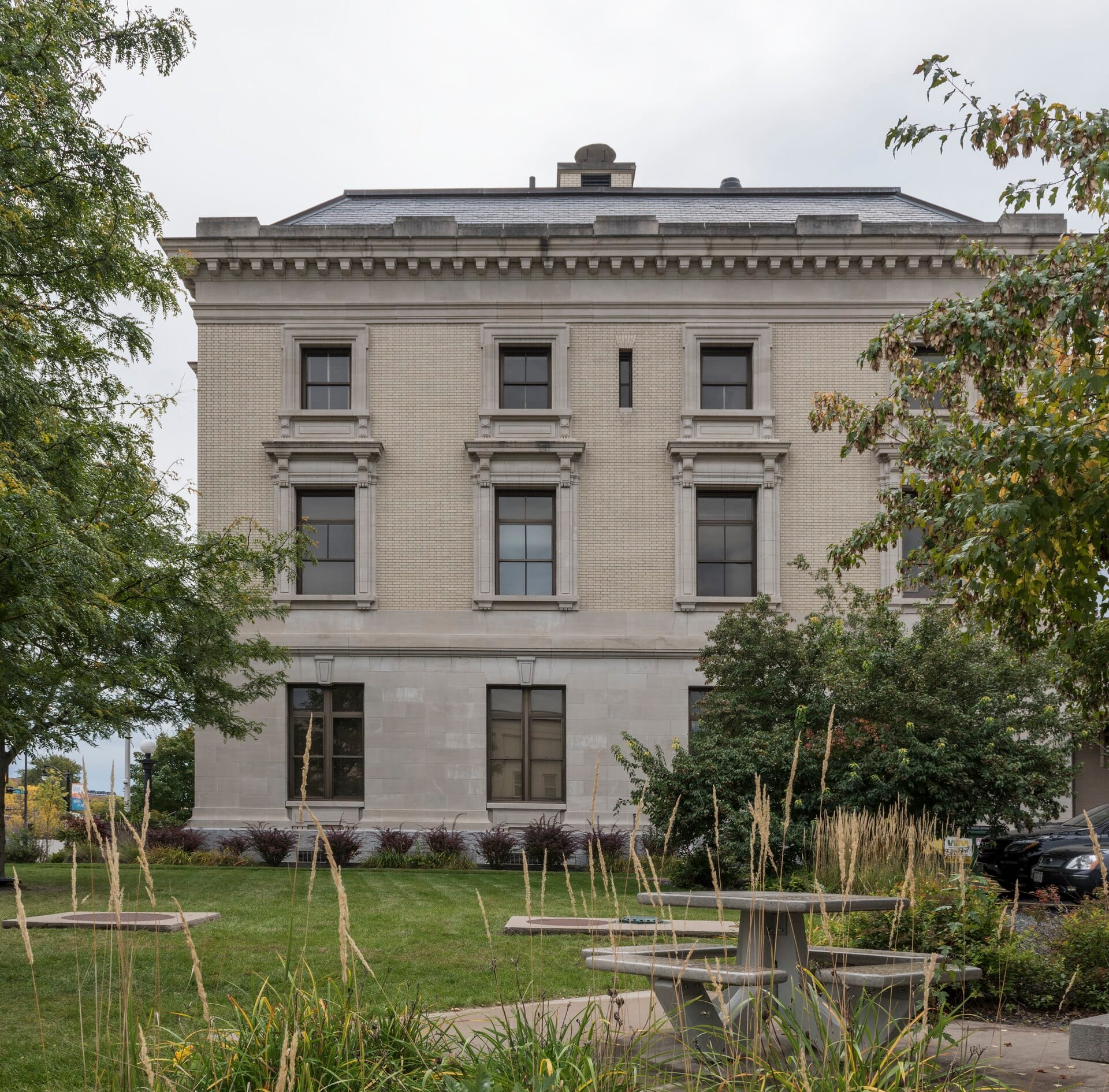 A civic administration building with a formal facade.